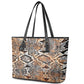 African Wild Animal Skins Leather Tote Bag Vintage Snake Skin Pattern - African Pride