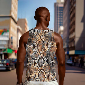 African Wild Animal Skins Men Tank Top Vintage Snake Skin Pattern - African Pride