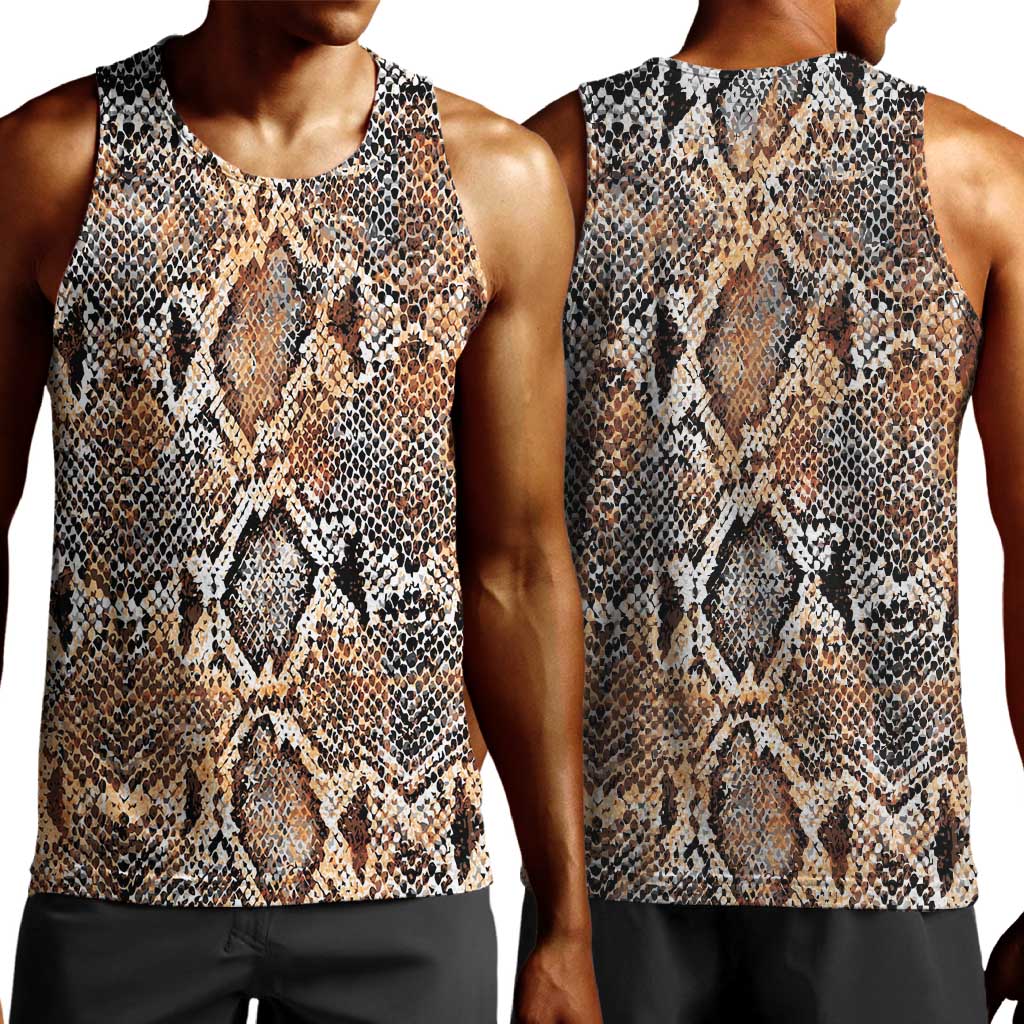 African Wild Animal Skins Men Tank Top Vintage Snake Skin Pattern - African Pride