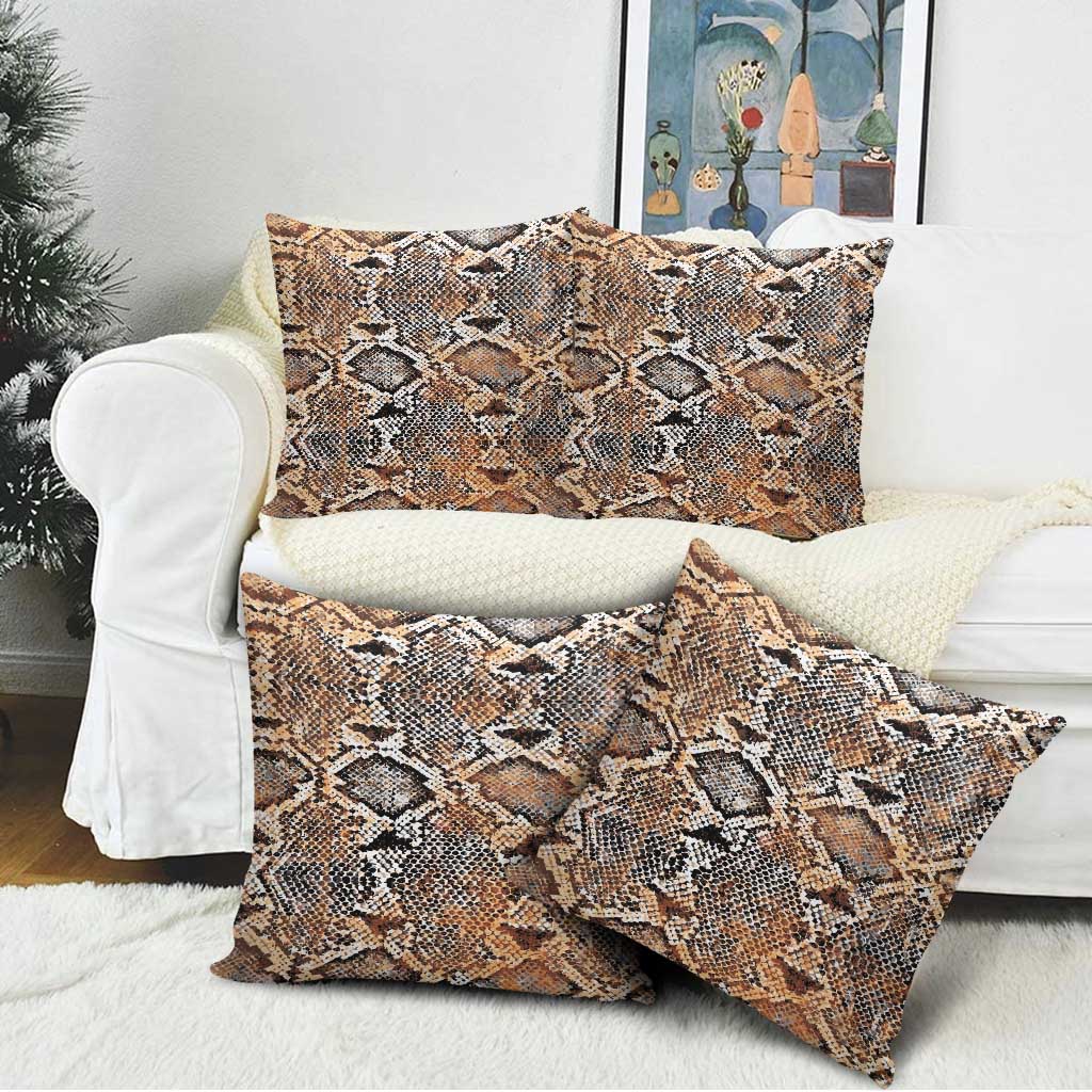 African Wild Animal Skins Pillow Cover Vintage Snake Skin Pattern