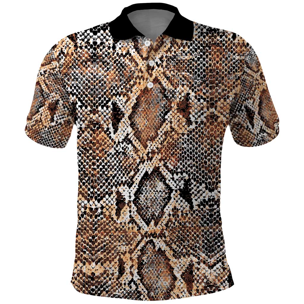 African Wild Animal Skins Polo Shirt Vintage Snake Skin Pattern - African Pride