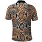 African Wild Animal Skins Polo Shirt Vintage Snake Skin Pattern - African Pride