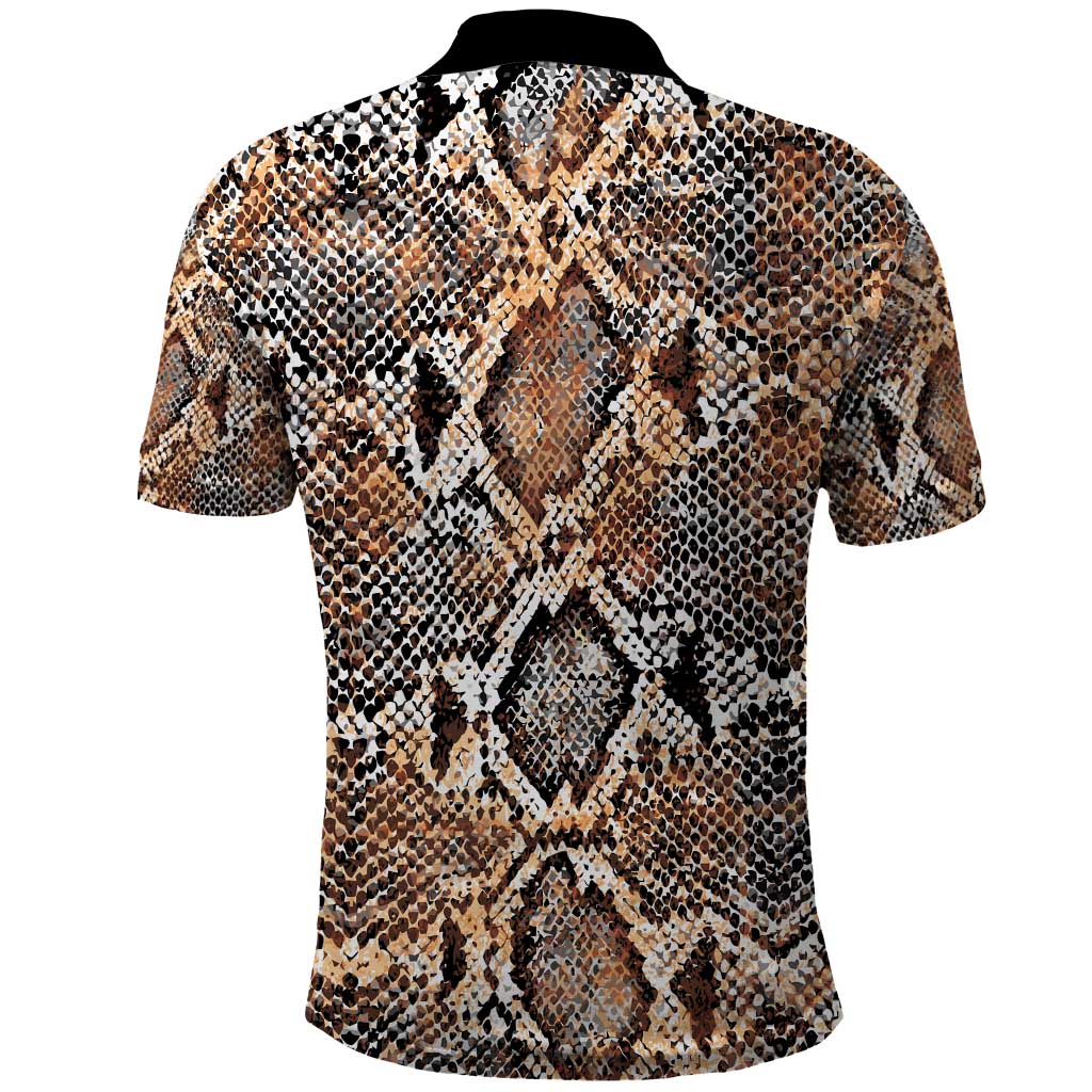 African Wild Animal Skins Polo Shirt Vintage Snake Skin Pattern - African Pride