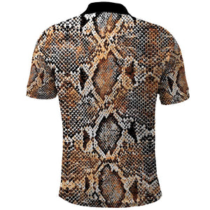 African Wild Animal Skins Polo Shirt Vintage Snake Skin Pattern - African Pride
