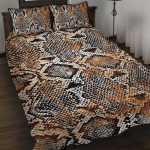 African Wild Animal Skins Quilt Bed Set Vintage Snake Skin Pattern - African Pride