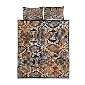 African Wild Animal Skins Quilt Bed Set Vintage Snake Skin Pattern - African Pride