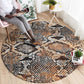 African Wild Animal Skins Round Carpet Vintage Snake Skin Pattern - African Pride