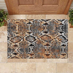 African Wild Animal Skins Rubber Doormat Vintage Snake Skin Pattern - African Pride