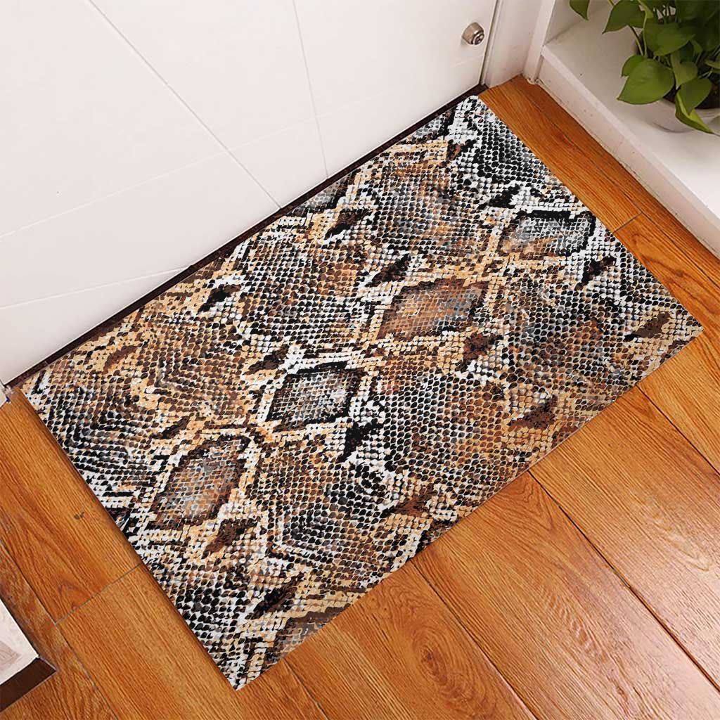 African Wild Animal Skins Rubber Doormat Vintage Snake Skin Pattern - African Pride