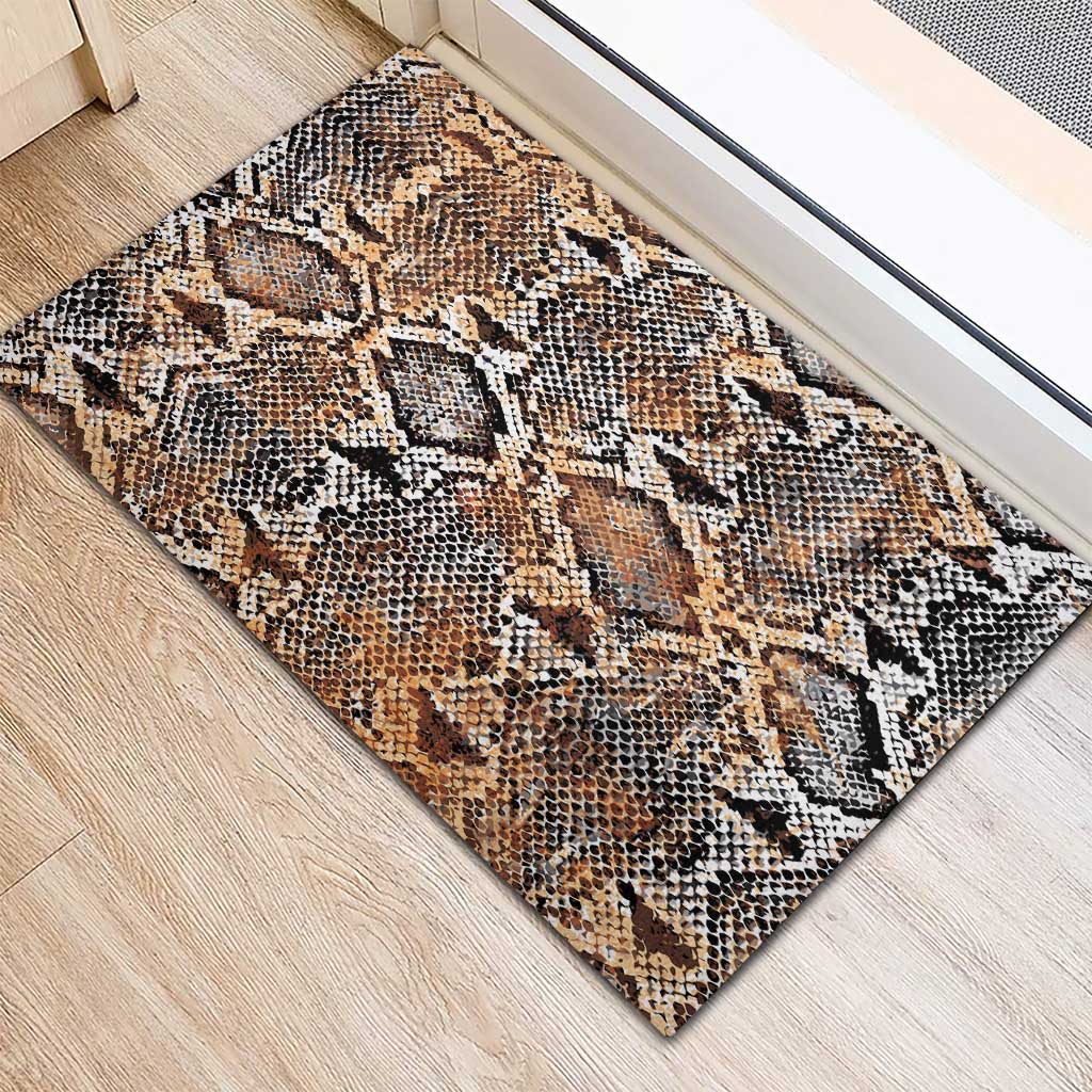 African Wild Animal Skins Rubber Doormat Vintage Snake Skin Pattern - African Pride