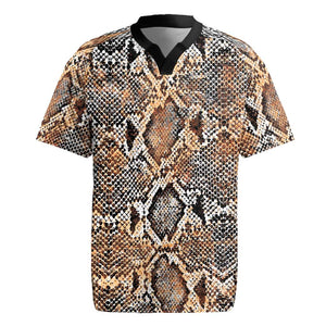 African Wild Animal Skins Rugby Jersey Vintage Snake Skin Pattern - African Pride