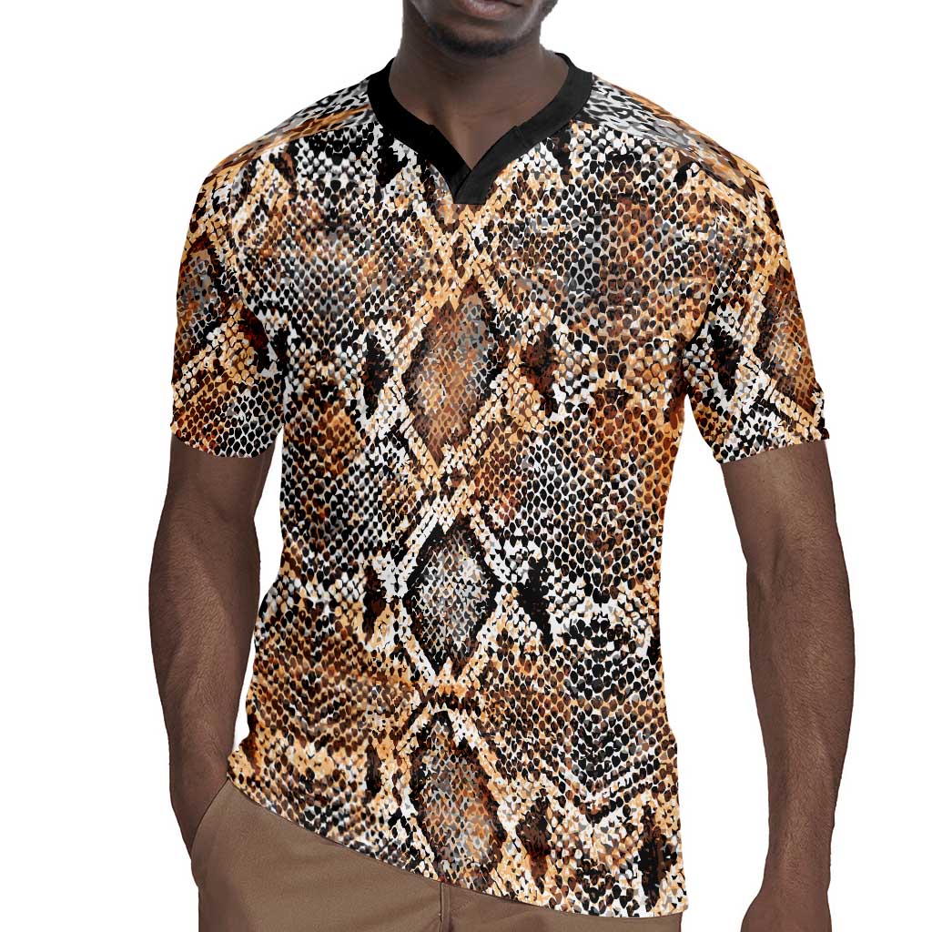 African Wild Animal Skins Rugby Jersey Vintage Snake Skin Pattern - African Pride