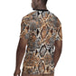 African Wild Animal Skins Rugby Jersey Vintage Snake Skin Pattern - African Pride