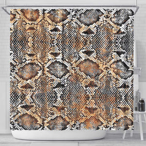 African Wild Animal Skins Shower Curtain Vintage Snake Skin Pattern - African Pride