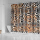 African Wild Animal Skins Shower Curtain Vintage Snake Skin Pattern - African Pride