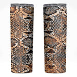 African Wild Animal Skins Skinny Tumbler Vintage Snake Skin Pattern - African Pride