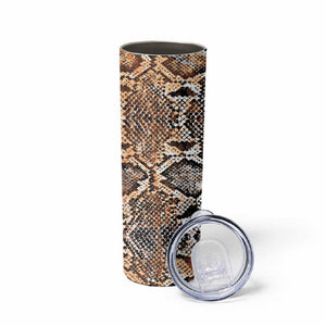 African Wild Animal Skins Skinny Tumbler Vintage Snake Skin Pattern - African Pride