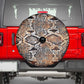 African Wild Animal Skins Spare Tire Cover Vintage Snake Skin Pattern - African Pride
