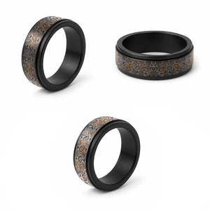 African Wild Animal Skins Spinner Ring Vintage Snake Skin Pattern - African Pride