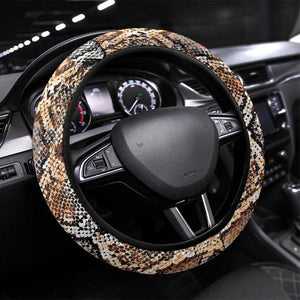 African Wild Animal Skins Steering Wheel Cover Vintage Snake Skin Pattern - African Pride