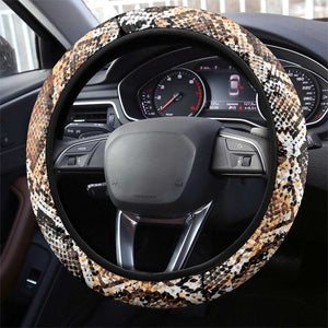 African Wild Animal Skins Steering Wheel Cover Vintage Snake Skin Pattern - African Pride