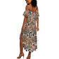 African Wild Animal Skins Summer Maxi Dress Vintage Snake Skin Pattern - African Pride