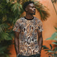 African Wild Animal Skins T shirt Vintage Snake Skin Pattern - African Pride