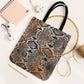 African Wild Animal Skins Tote Bag Vintage Snake Skin Pattern