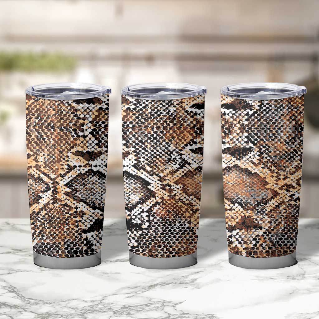 African Wild Animal Skins Tumbler Cup Vintage Snake Skin Pattern - African Pride