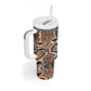 African Wild Animal Skins Tumbler With Handle Vintage Snake Skin Pattern - African Pride