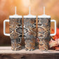 African Wild Animal Skins Tumbler With Handle Vintage Snake Skin Pattern - African Pride