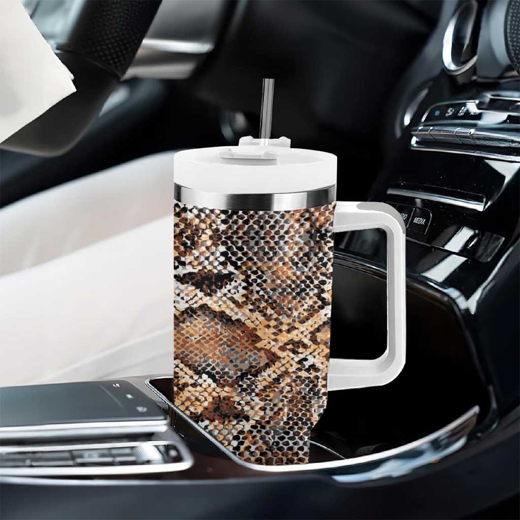 African Wild Animal Skins Tumbler With Handle Vintage Snake Skin Pattern - African Pride