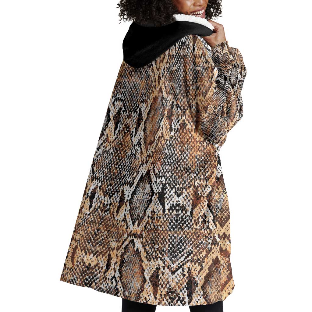 African Wild Animal Skins Wearable Blanket Hoodie Vintage Snake Skin Pattern - African Pride