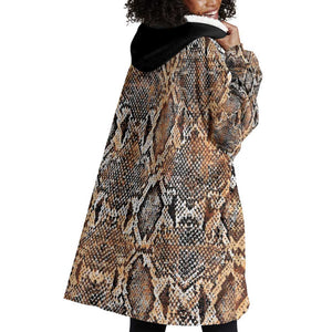African Wild Animal Skins Wearable Blanket Hoodie Vintage Snake Skin Pattern - African Pride
