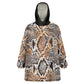 African Wild Animal Skins Wearable Blanket Hoodie Vintage Snake Skin Pattern - African Pride