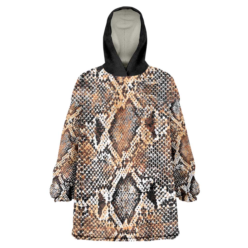 African Wild Animal Skins Wearable Blanket Hoodie Vintage Snake Skin Pattern - African Pride