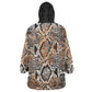 African Wild Animal Skins Wearable Blanket Hoodie Vintage Snake Skin Pattern - African Pride