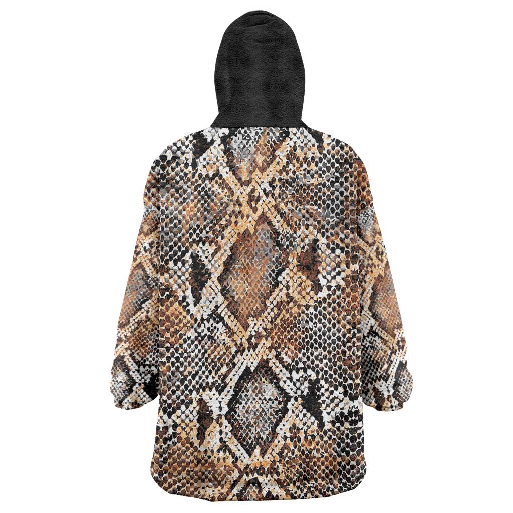 African Wild Animal Skins Wearable Blanket Hoodie Vintage Snake Skin Pattern - African Pride