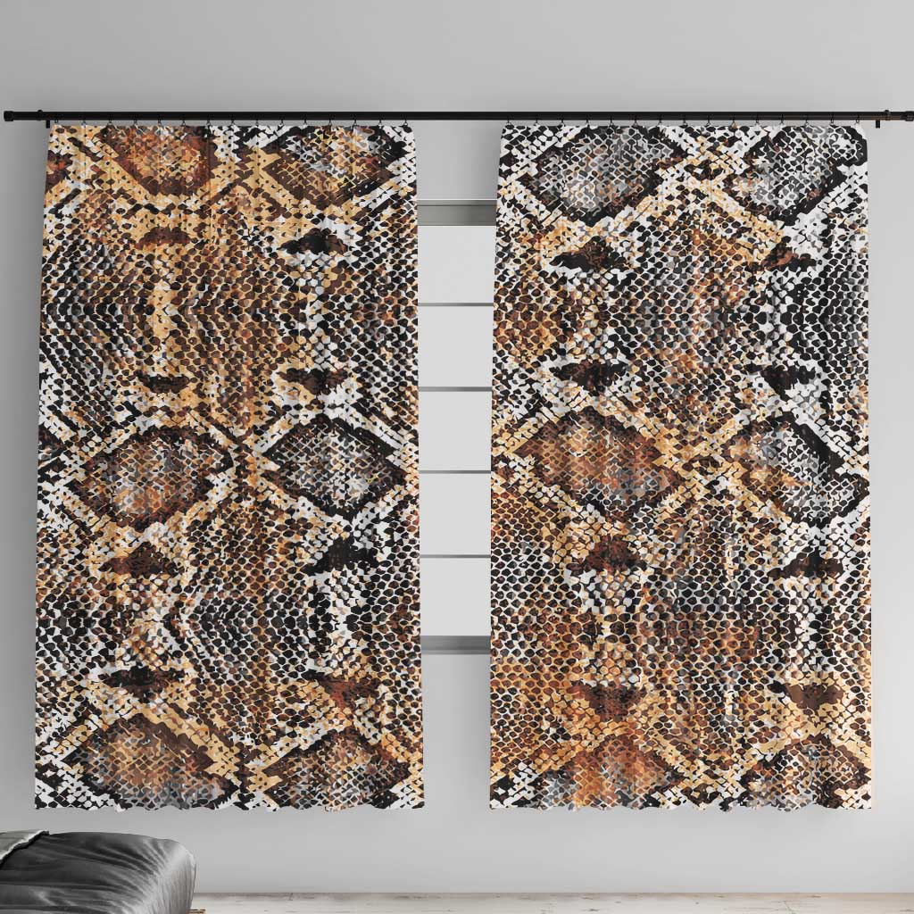 African Wild Animal Skins Window Curtain Vintage Snake Skin Pattern - African Pride
