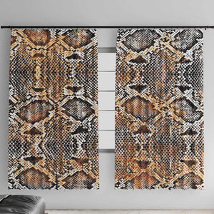 African Wild Animal Skins Window Curtain Vintage Snake Skin Pattern - African Pride