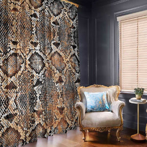 African Wild Animal Skins Window Curtain Vintage Snake Skin Pattern - African Pride
