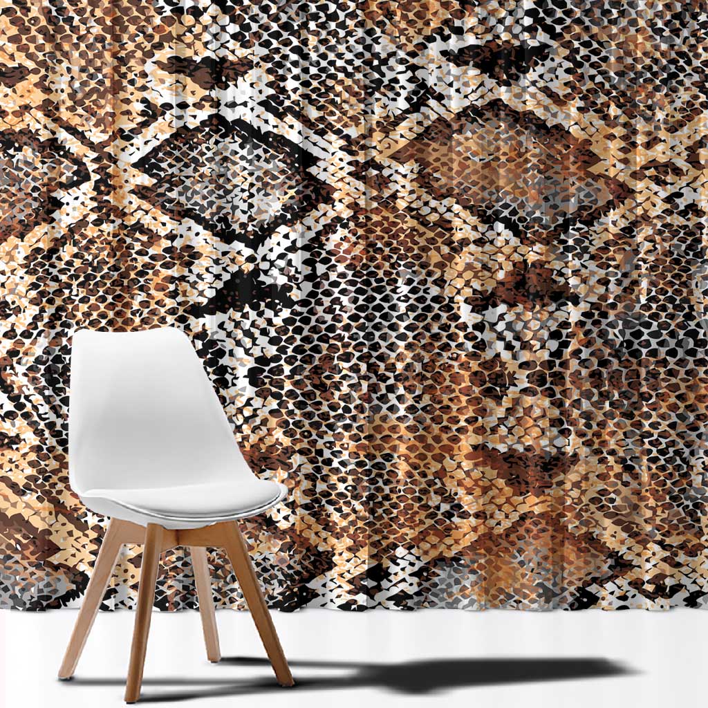 African Wild Animal Skins Window Curtain Vintage Snake Skin Pattern - African Pride
