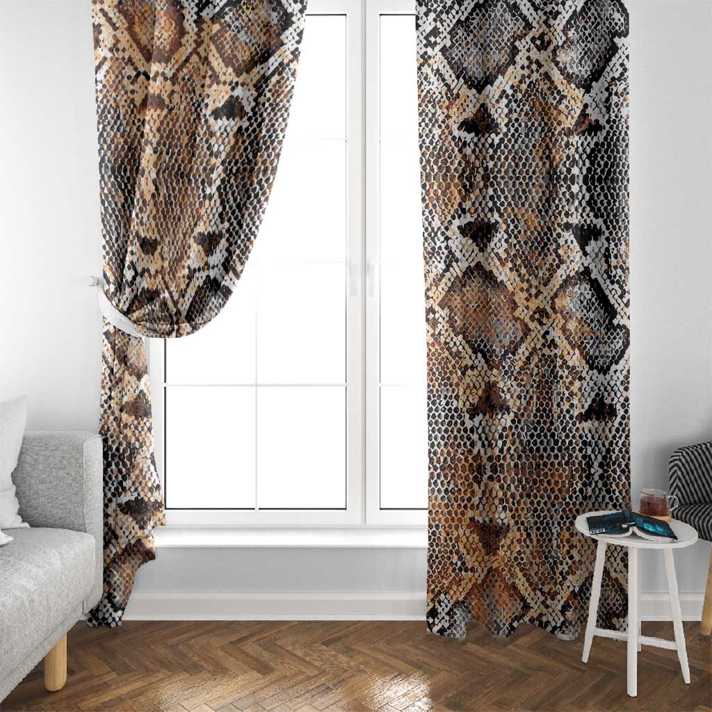 African Wild Animal Skins Window Curtain Vintage Snake Skin Pattern - African Pride