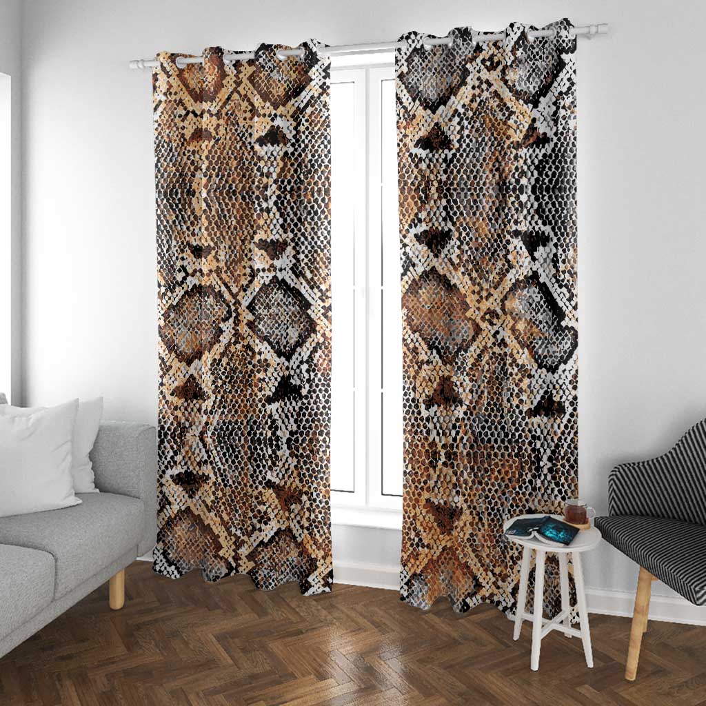 African Wild Animal Skins Window Curtain Vintage Snake Skin Pattern - African Pride