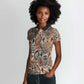 African Wild Animal Skins Women Polo Shirt Vintage Snake Skin Pattern - African Pride