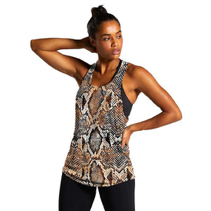 African Wild Animal Skins Women Racerback Tank Vintage Snake Skin Pattern - African Pride