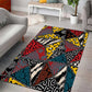 African Wild Animal Skins Area Rug Triangles Pattern Afro Pattern Style - African Pride