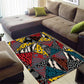 African Wild Animal Skins Area Rug Triangles Pattern Afro Pattern Style - African Pride