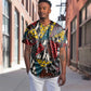 African Wild Animal Skins Baseball Jersey Triangles Pattern Afro Pattern Style - African Pride
