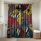 African Wild Animal Skins Bathroom Set Triangles Pattern Afro Pattern Style